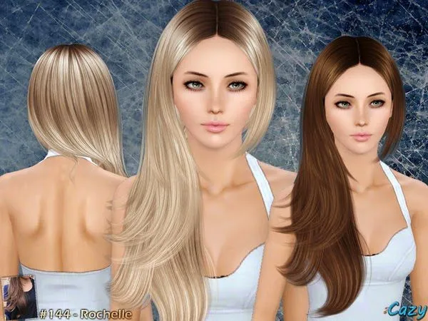 Cazy Rochelle Hair for Females by gabi - The Sims 3 custom content