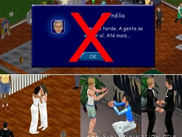 Sem mensagem de despedida Casamento para o Mesmo Sexo - The Sims 1 Custom Content