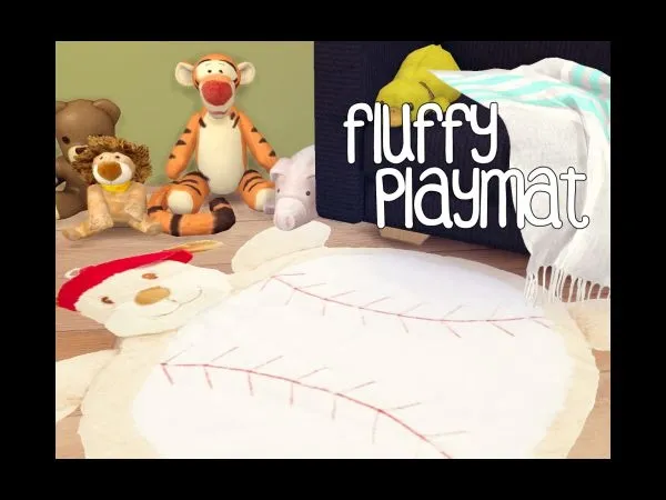 Fluffy PlayMat by alice-ishikawa - The Sims 4 Custom Content