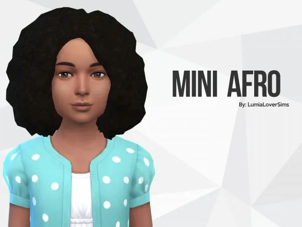 Maxis Match Mini Afro LumiaLoverSims by conter - The Sims 4 Custom Content