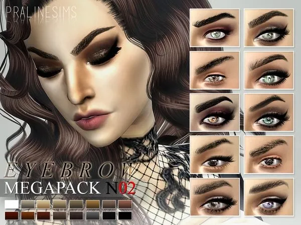Alpha Eyebrow Megapack N02 - The Sims 4 Custom Content