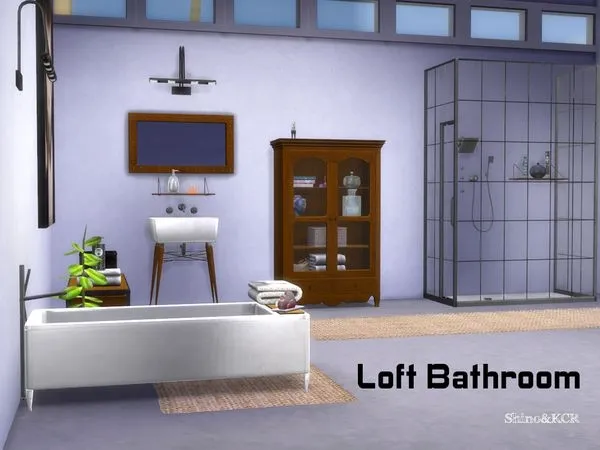Loft Bathroom by thesimsresource - The Sims 4 Custom Content