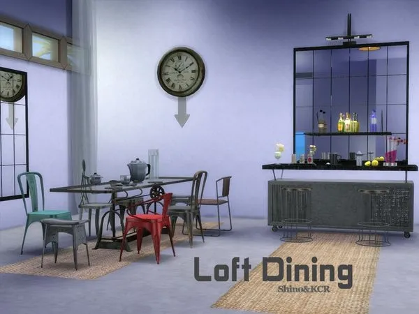 Loft Dining by thesimsresource - The Sims 4 Custom Content