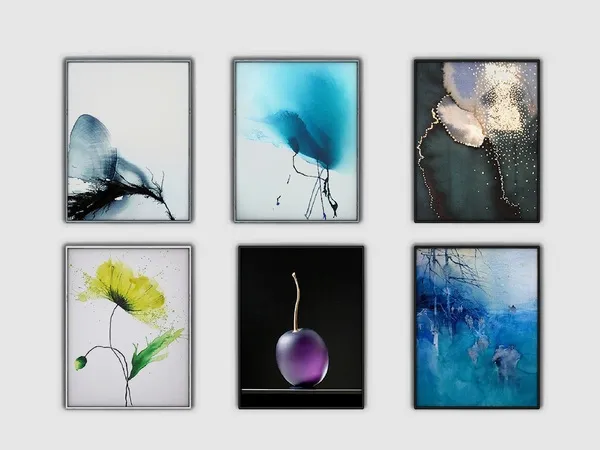 Indigo Painting Large by thesimsresource - The Sims 4 Custom Content