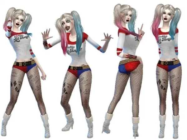 Harley Quinn to download by mabdrt - The Sims 4 Custom Content