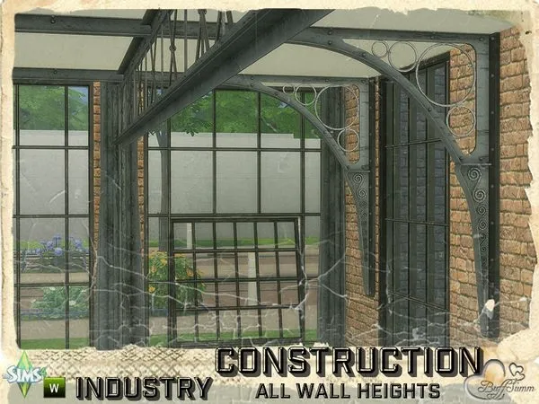 Industry Construction (Beams Fence) by thesimsresource - The Sims 4 Custom Content