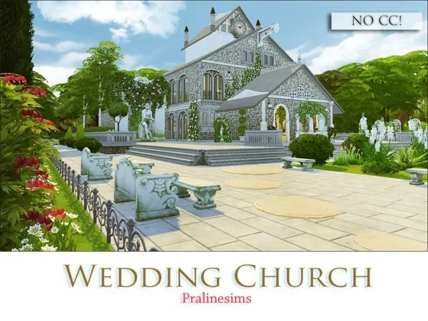 Maxis Match Wedding Church by thesimsresource - The Sims 4 Custom Content