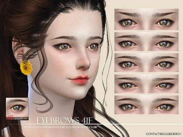 S Club LL Eyebrows F41 by thesimsresource - The Sims 4 Custom Content