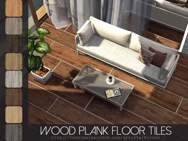 Wood Plank Floor Tiles by thesimsresource - The Sims 4 Custom Content