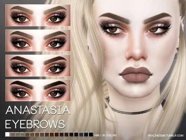 Alpha Anastasia Eyebrows N96 by thesimsresource - The Sims 4 Custom Content