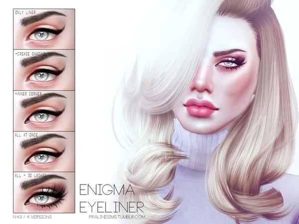 Alpha Enigma Eyeliner N43 by thesimsresource - The Sims 4 Custom Content