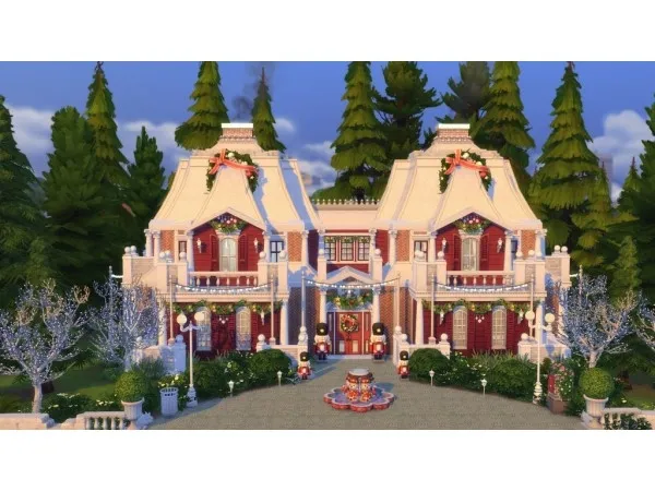 Maxis Match Merry Christmas House - The Sims 4 Custom Content