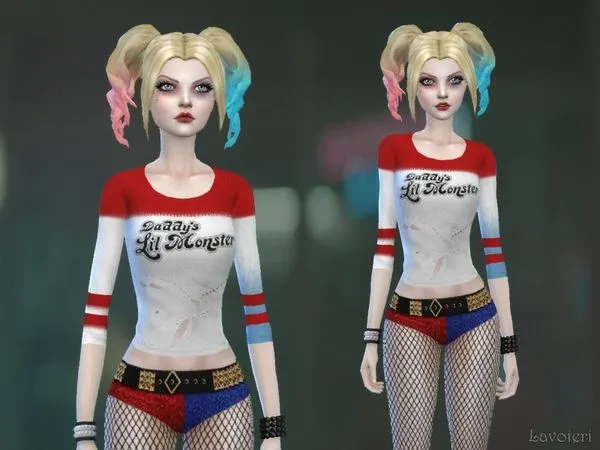 Harley Quinn Outfit by thesimsresource - The Sims 4 Custom Content