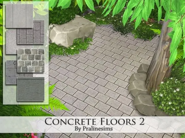 Concrete Floors 2 by thesimsresource - The Sims 4 Custom Content
