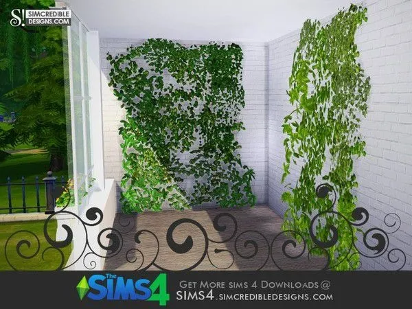 Nature In Living green wall 2x1 by thesimsresource - The Sims 4 Custom Content