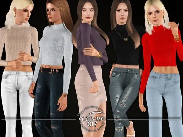 High Neck Tops by thesimsresource - The Sims 3 Custom Content