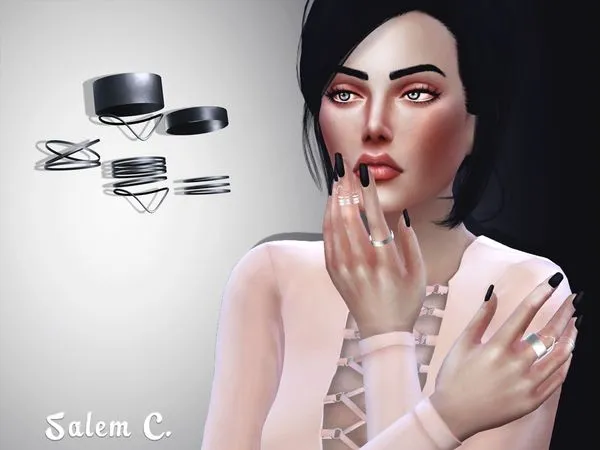 Jewelry for the fingers 2 by thesimsresource - The Sims 4 Custom Content