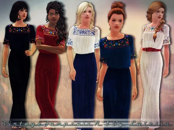 Vintage Jumpsuit No 3 by thesimsresource - The Sims 3 Custom Content