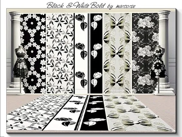 Black White Bold marcorse by thesimsresource - The Sims 3 Custom Content