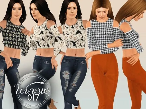 Basic Crop Tops Set by thesimsresource - The Sims 3 Custom Content