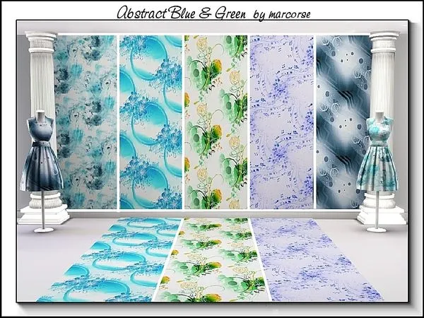 Abstract Blue Green marcorse by thesimsresource - The Sims 3 Custom Content
