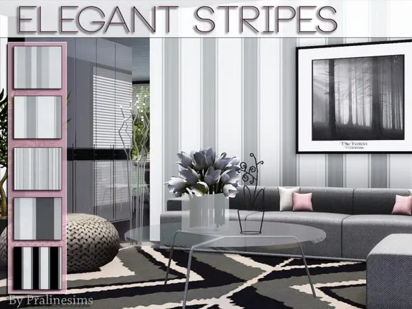 Elegant Stripes by thesimsresource - The Sims 3 Custom Content