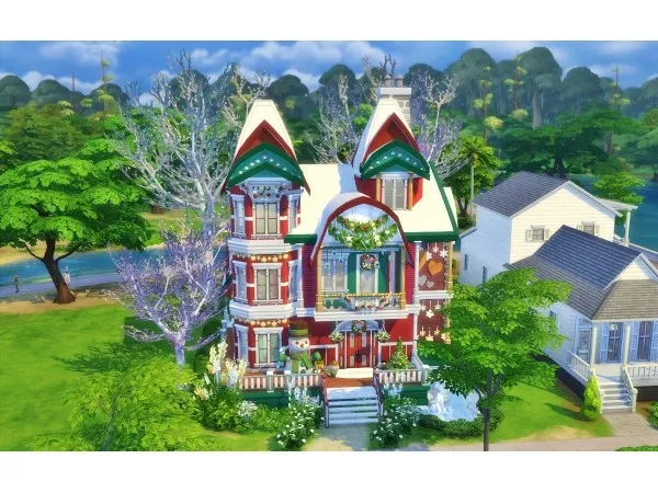 Maxis Match Mistletoe Manor by simsfinds - The Sims 4 Custom Content