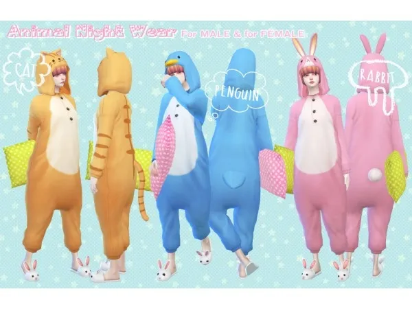 Maxis Match Animal Night Wear by simsfinds - The Sims 4 Custom Content