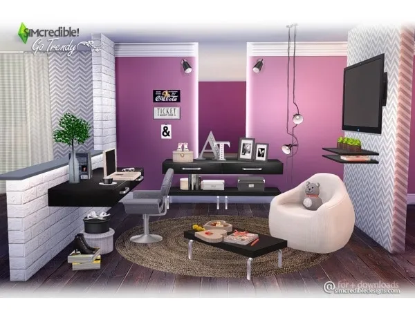 Alpha Go Trendy by simcredible - The Sims 4 Custom Content