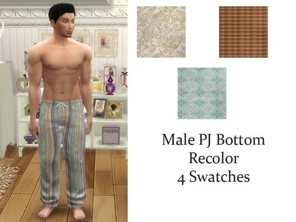 Alpha Male PJ Bottom - The Sims 4 Custom Content