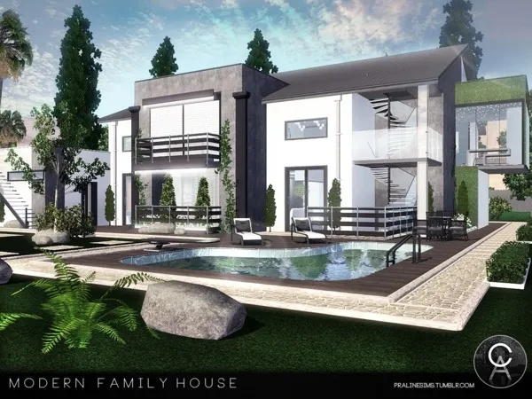 Modern Family House by thesimsresource - The Sims 3 Custom Content