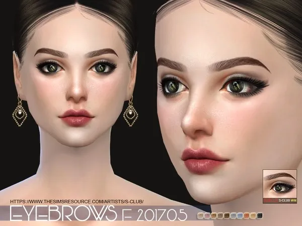 Alpha S Club WM Eyebrows F 201705 - The Sims 4 Custom Content