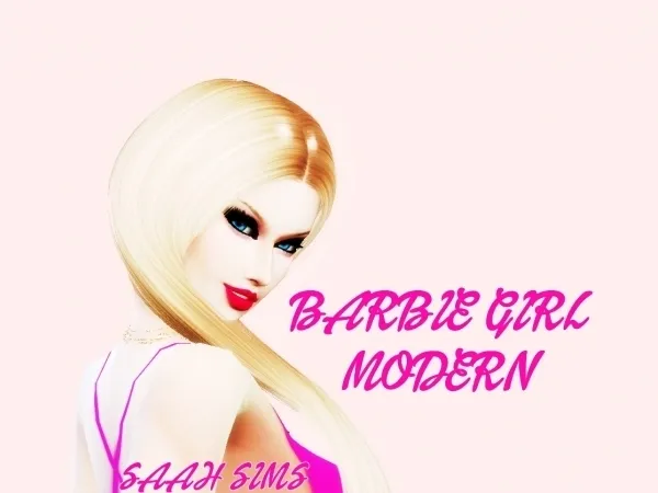 Alpha Barbie Girl Modern DL SAAH SIMS - The Sims 4 Custom Content