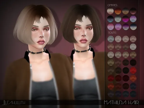 Alpha LeahLillith Mathilda Hair - The Sims 4 Custom Content