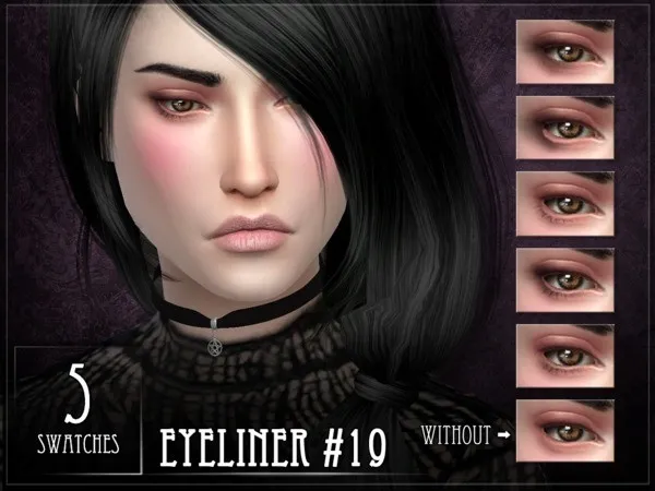 Alpha Eyeliner 19 - The Sims 4 Custom Content