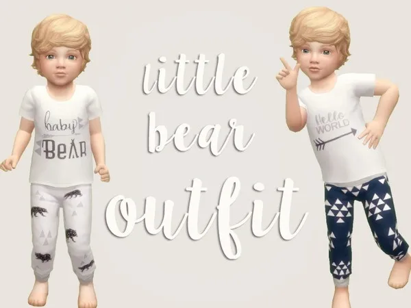 Alpha Little Bear Outfit by thesimsresource - The Sims 4 Custom Content