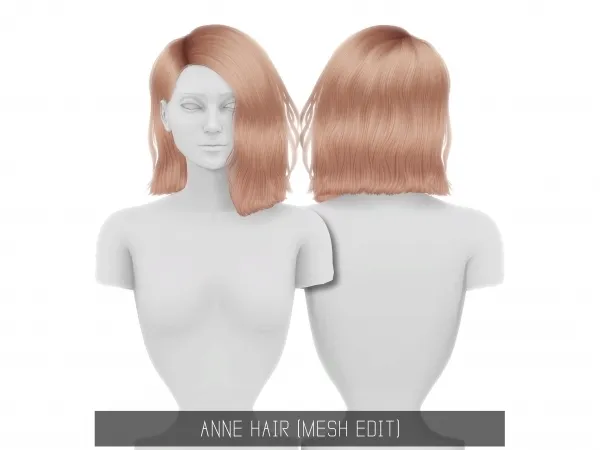Alpha Anne Hair by simsfinds - The Sims 4 Custom Content