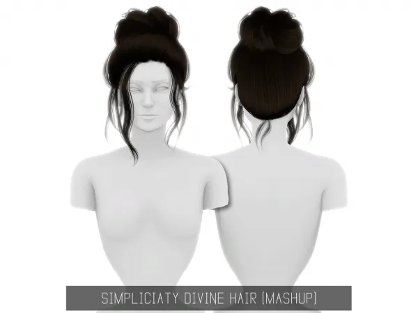 Alpha Divine Hair by simsfinds - The Sims 4 custom content