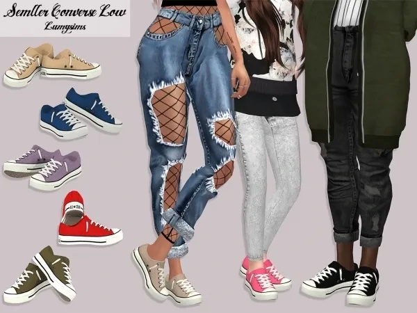 Alpha Semller Converse Low by lumysims - The Sims 4 Custom Content