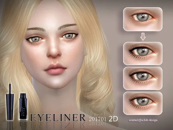 Alpha S Club LL eyeliner 201702 by thesimsresource - The Sims 4 Custom Content