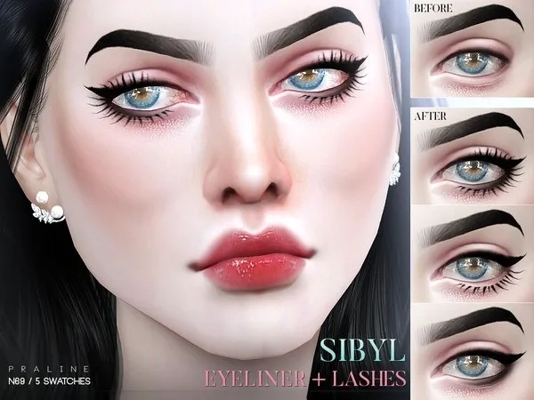 Alpha Sibyl Eyeliner Lashes N69 by thesimsresource - The Sims 4 Custom Content