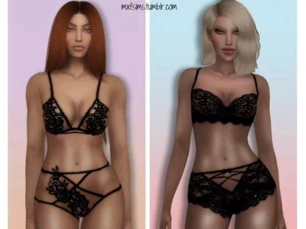 Alpha Lingerie Set 2 by simsfinds - The Sims 4 Custom Content