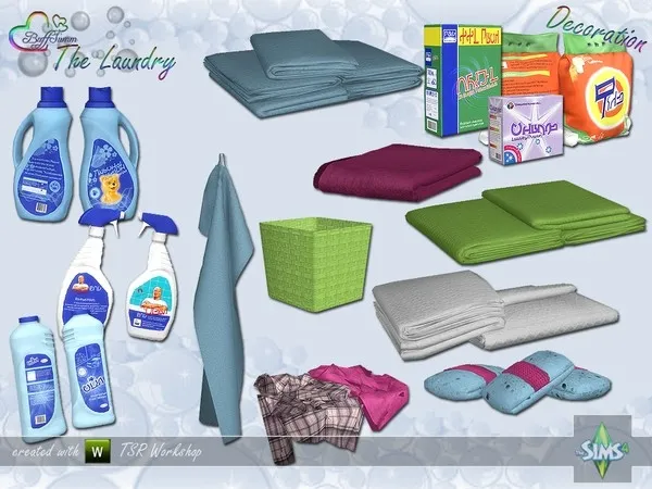 Alpha The Laundry Decoration by thesimsresource - The Sims 4 Custom Content