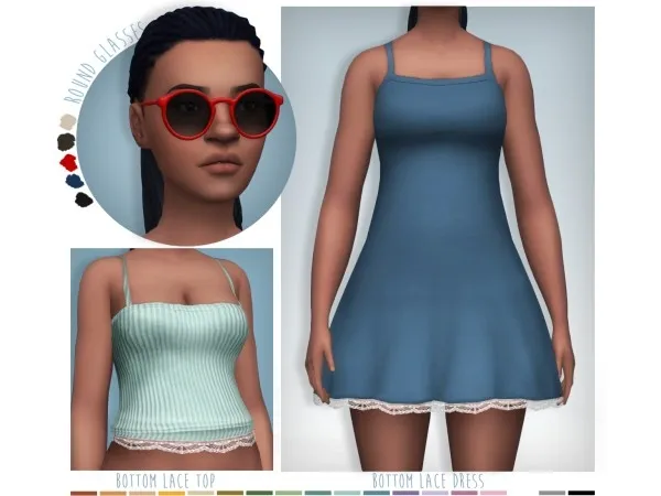 Maxis Match Oculos top e vestido - The Sims 4 Custom Content