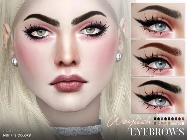 Alpha Weylish Eyebrows N117 by thesimsresource - The Sims 4 Custom Content