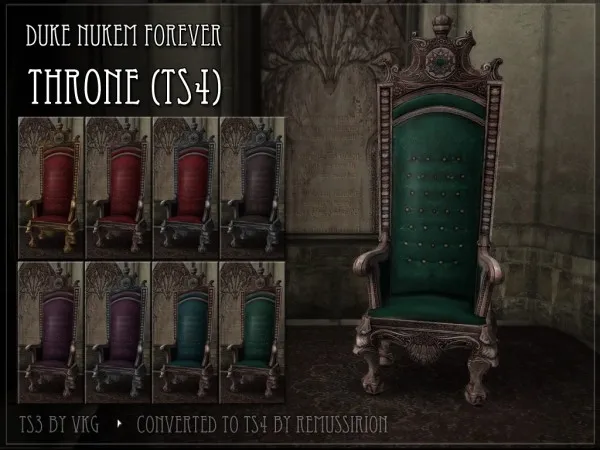 Maxis Match DNF Throne - The Sims 4 Custom Content