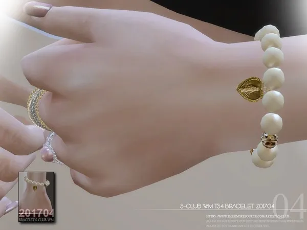 Alpha S Club WM bracelet F201704 by thesimsresource - The Sims 4 Custom Content