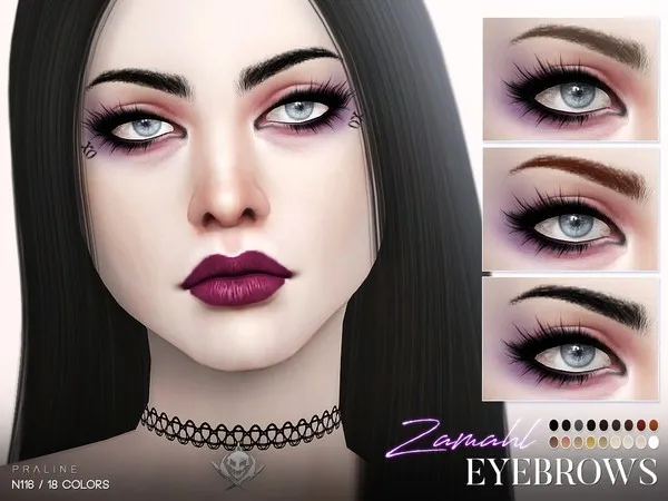 Alpha Zamahl Eyebrows N116 - The Sims 4 Custom Content