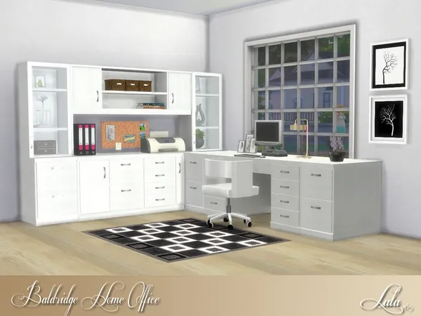 Mix Baldridge Home Office - The Sims 4 Custom Content