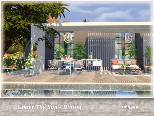Maxis Match UNder The Sun Dining by thesimsresource - The Sims 4 Custom Content